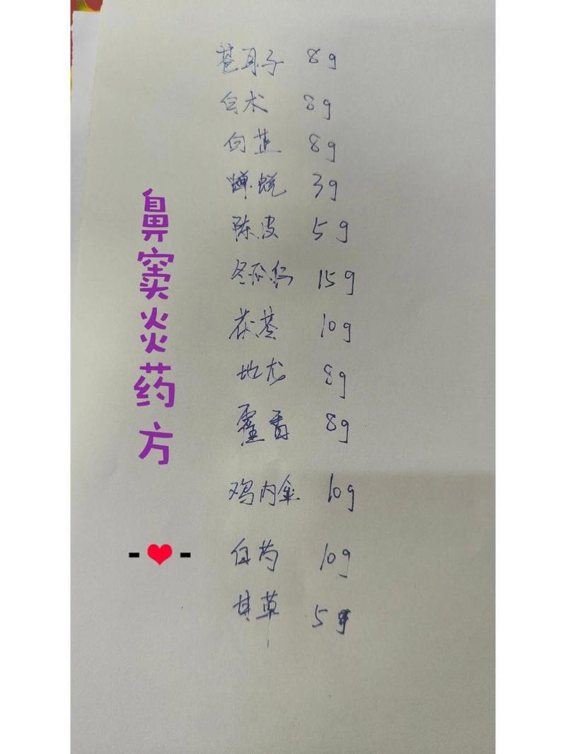 过敏性鼻炎，纯中药配方，中医药治疗